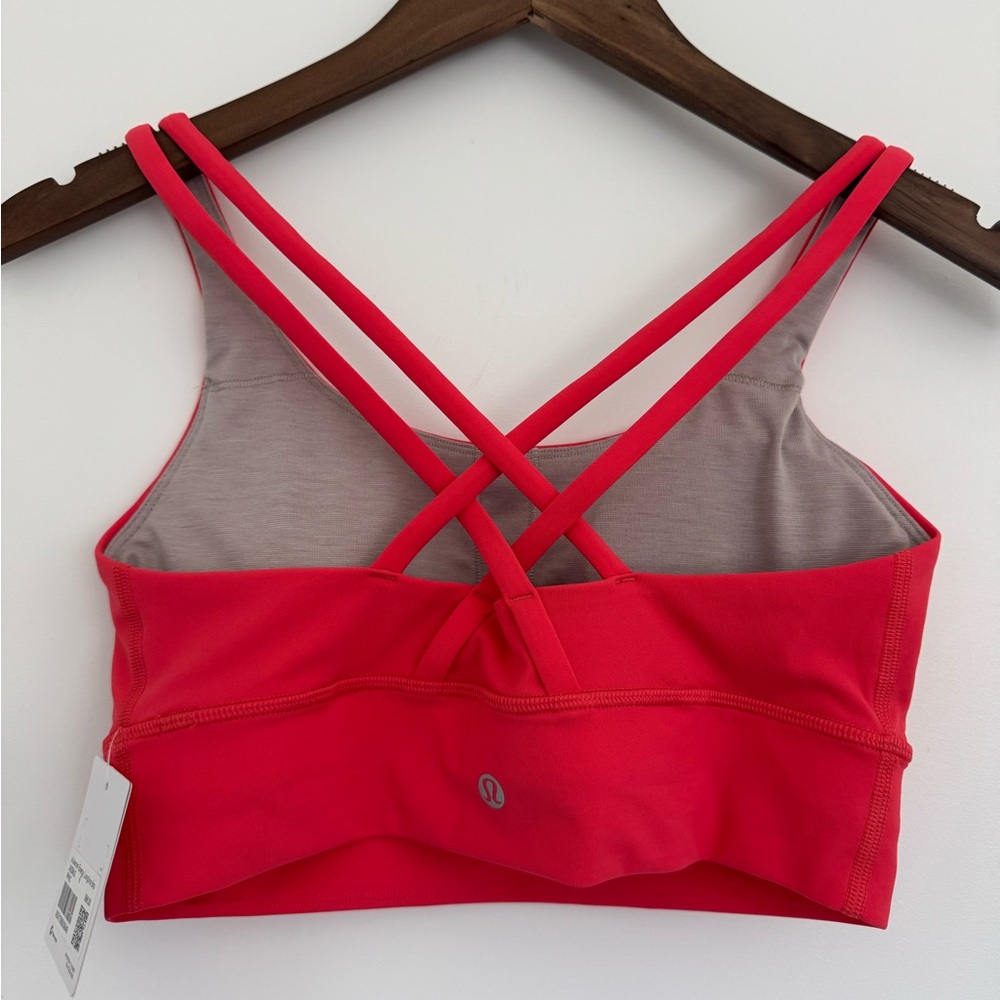 NWT Size 6 Lululemon Energy Longline Bra Crossback B–D Cup Pink Punch Active Gym - Picture 3 of 11